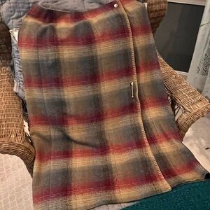 David Brooks Wool Wrap Skirt
